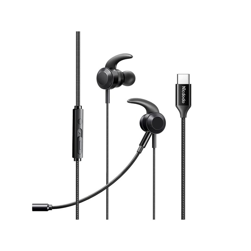 هندزفری سیمی گیمینگ حرفه‌ای تایپ‌سی مک‌ دودو مدل Mcdodo USB Type-C Gaming Earphones HP-1340