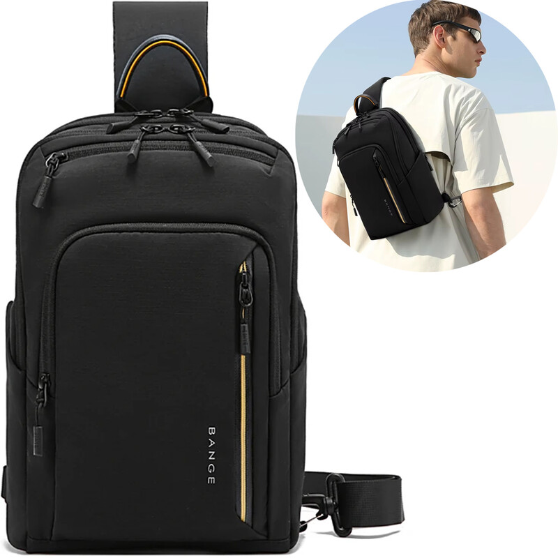 کیف کراس بادی مردانه بنج مدل BANGE BG-7868 | ضدآب مناسب تبلت 9.5 اینچ