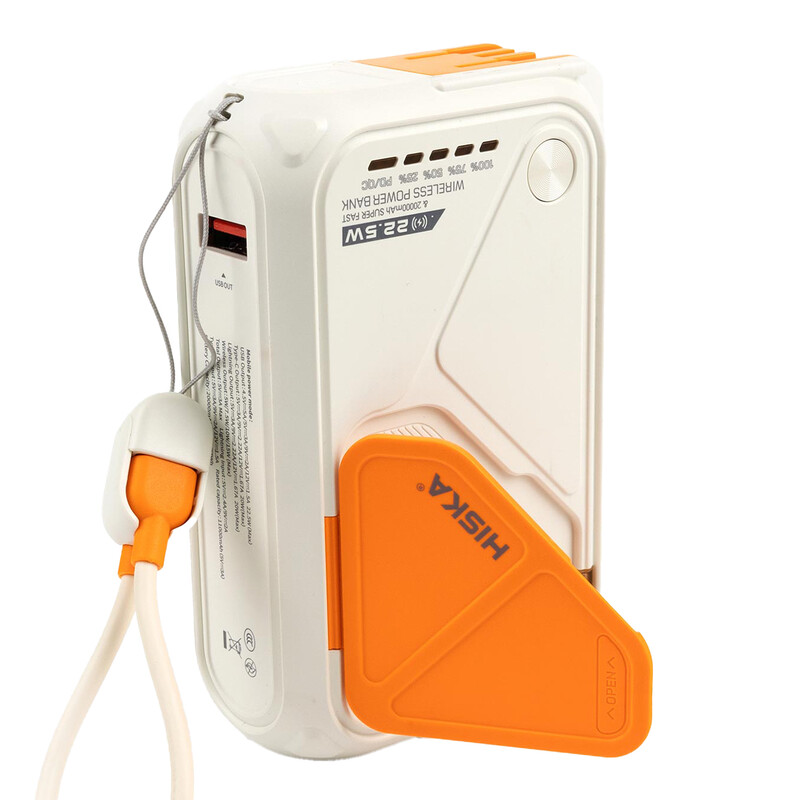 پاور بانک بی سیم هیسکا مدل HISKA HP-223PD | ظرفیت 20000 میلی آمپر ساعت