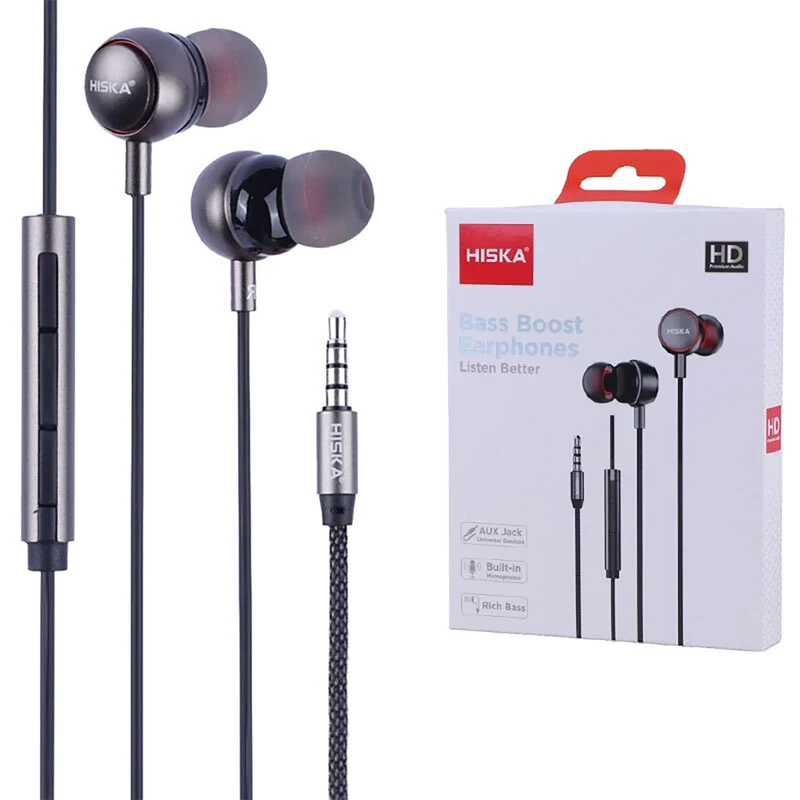 هندزفری سیمی جک 3.5 میلی متری هیسکا مدل HISKA HK-747 | با Bass Boost
