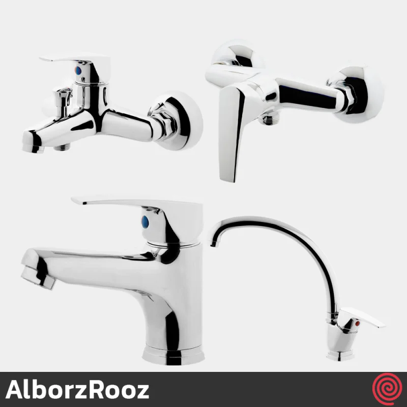 ست شیرآلات البرز روز مدل درسا AlborzRooz Dorsa | رنگ کروم