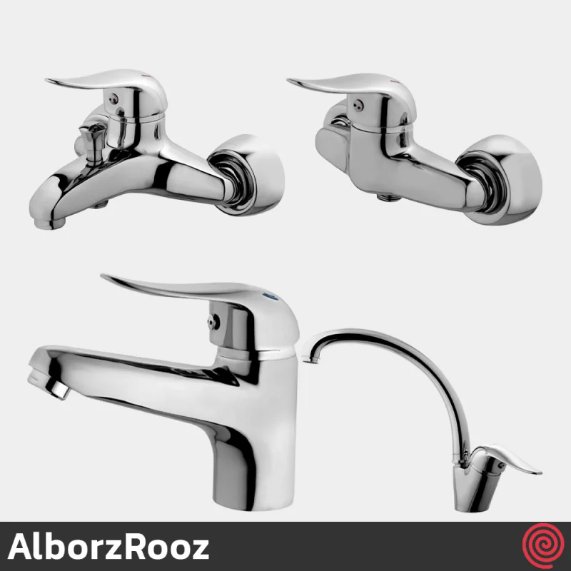 ست شیرآلات البرز روز مدل داک AlborzRooz Duck | رنگ کروم