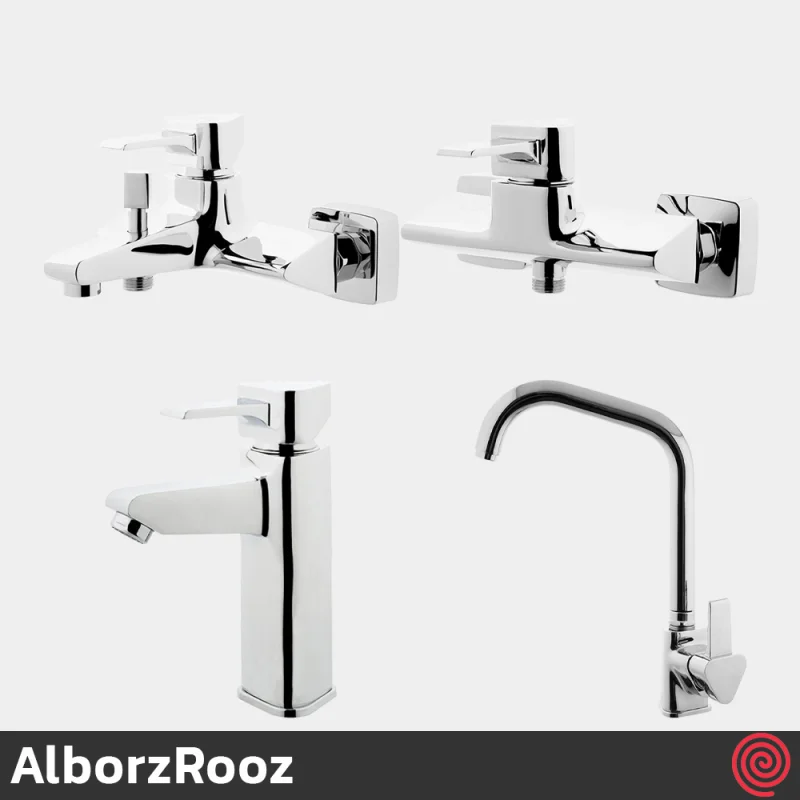 ست شیرآلات البرز روز مدل رویا AlborzRooz Roya | رنگ کروم