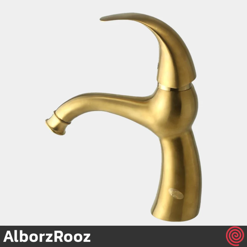 شیر روشویی البرز روز مدل تورینو AlborzRooz Torino | رنگ طلایی مات
