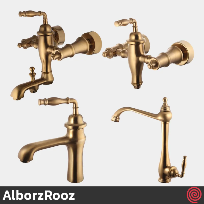 ست شیرآلات البرز روز مدل پرستیژ AlborzRooz Prestige | رنگ طلایی مات