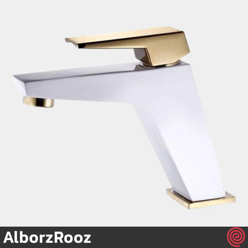 شیر روشویی البرز روز مدل ابلیک AlborzRooz Oblique | رنگ سفید