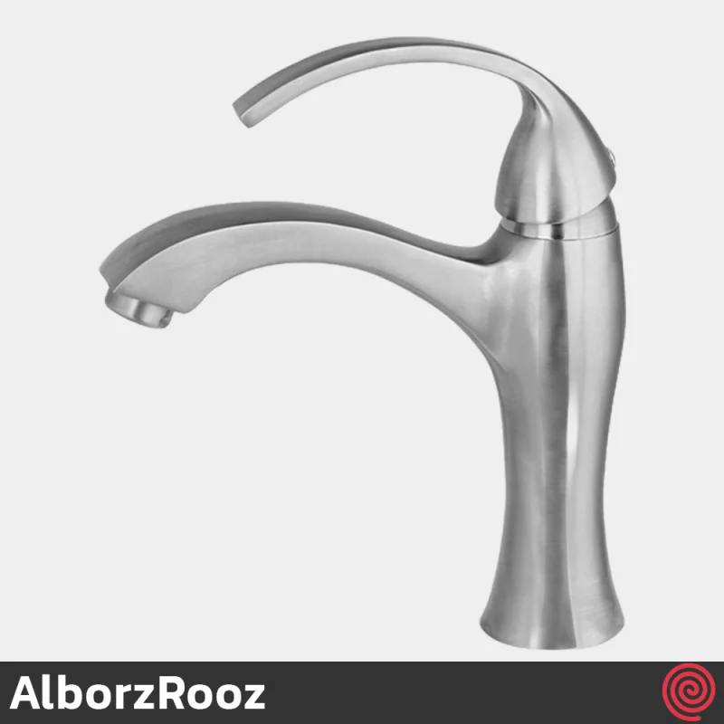 شیر روشویی البرز روز مدل کلوین AlborzRooz Kelvin | رنگ کروم مات