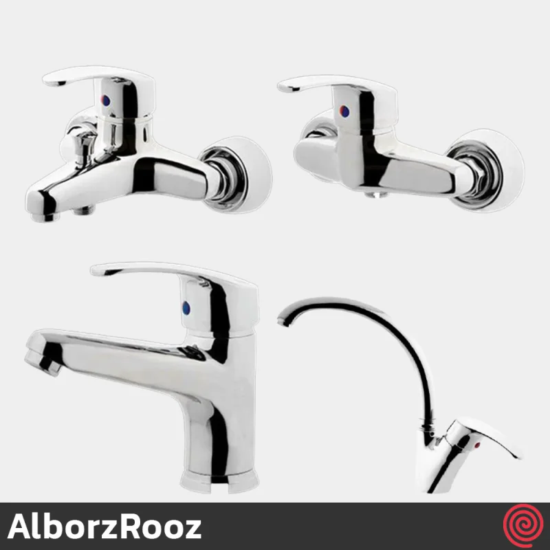 ست شیرآلات البرز روز مدل صدف AlborzRooz Sadaf | رنگ کروم