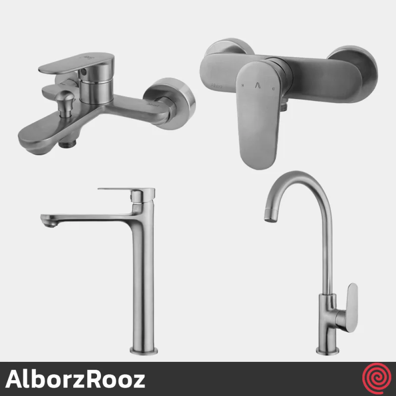 ست شیرآلات البرز روز مدل ونتو AlborzRooz Vento | رنگ کروم مات
