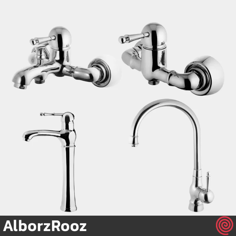 ست شیرآلات البرز روز مدل مارتین AlborzRooz Martin | رنگ کروم