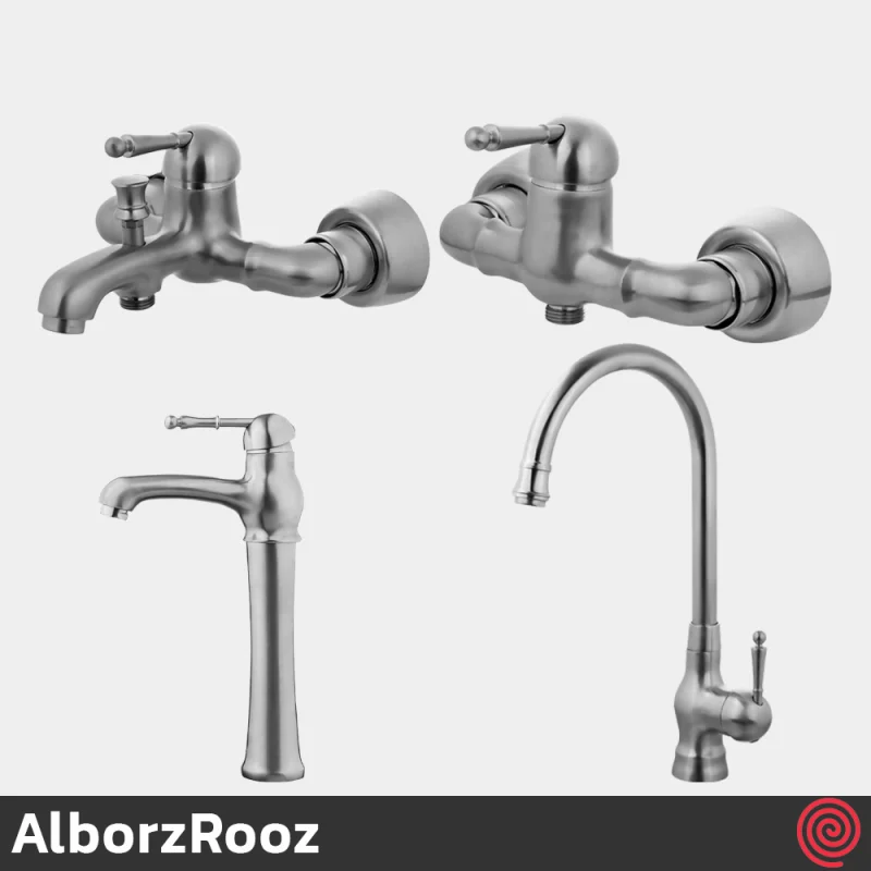 ست شیرآلات البرز روز مدل مارتین AlborzRooz Martin | رنگ کروم مات