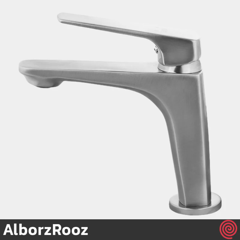 شیر روشویی البرز روز مدل آلپاین AlborzRooz Alpine | رنگ کروم مات