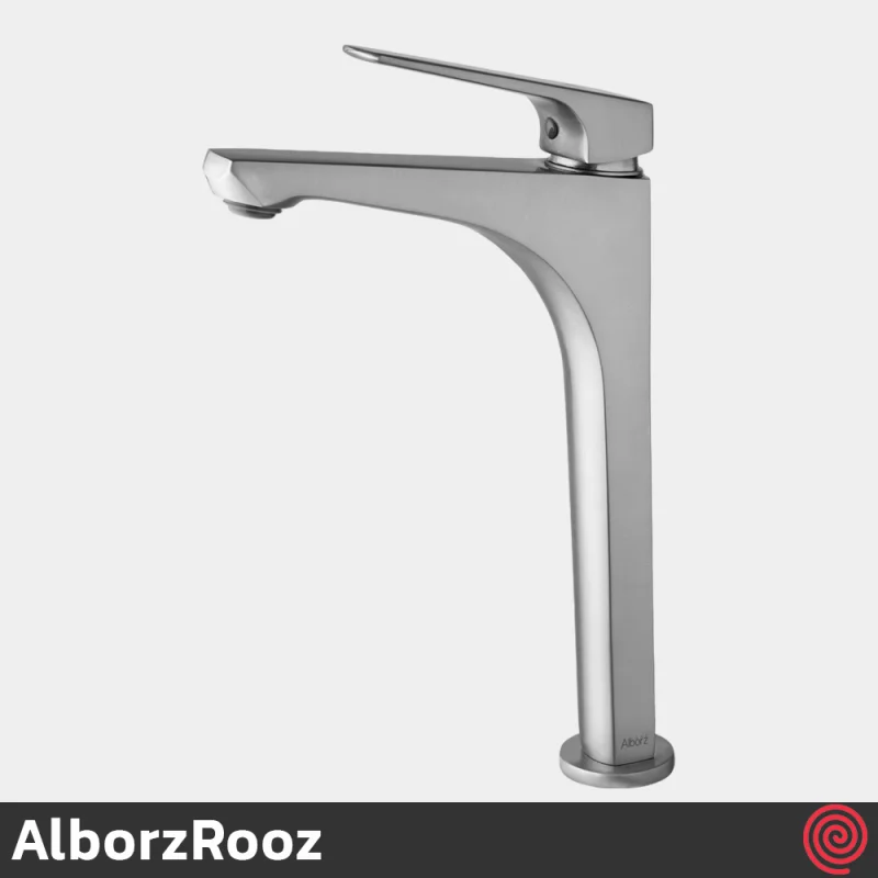 شیر روشویی پایه بلند البرز روز مدل آلپاین AlborzRooz Alpine | رنگ کروم مات
