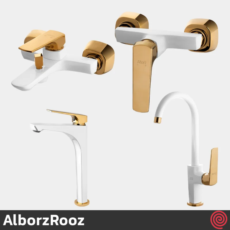ست شیرآلات البرز روز مدل ماربل AlborzRooz Marble | رنگ سفید
