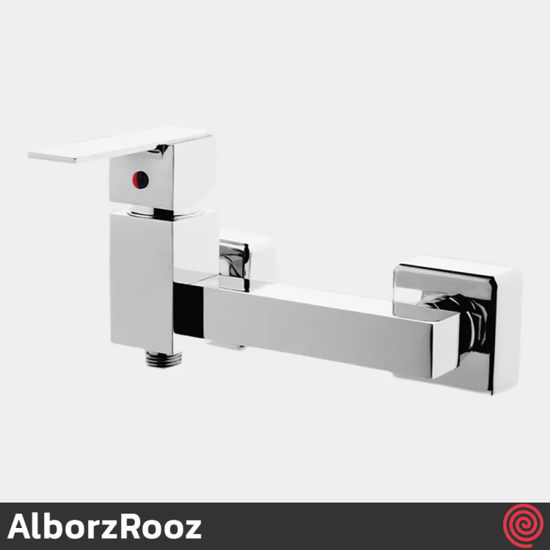 شیر توالت البرز روز مدل فلت AlborzRooz Flat | رنگ کروم