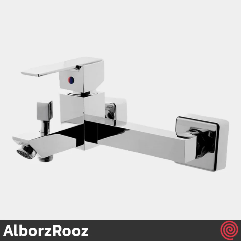 شیر حمام البرز روز مدل فلت AlborzRooz Flat | رنگ کروم