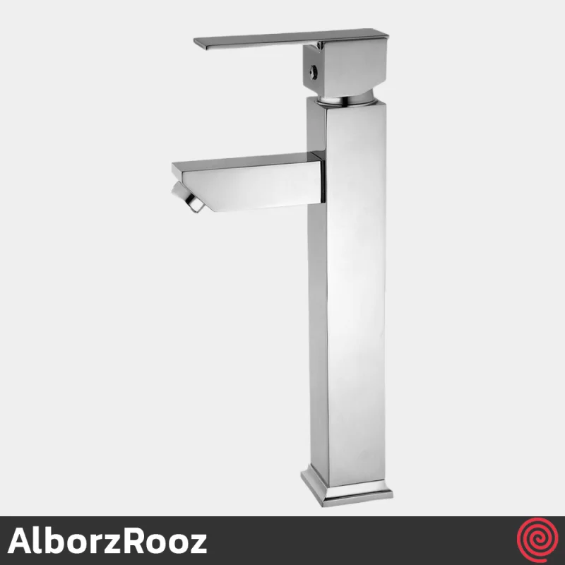 شیر روشویی پایه بلند البرز روز مدل فلت AlborzRooz Flat | رنگ کروم