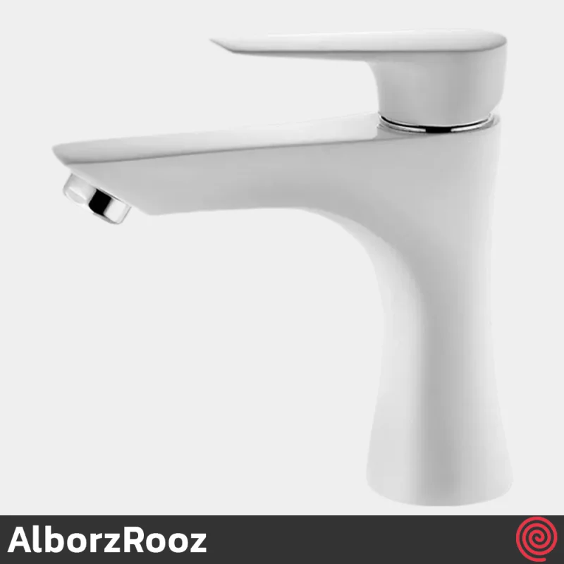شیر روشویی البرز روز مدل کارن AlborzRooz Karen | رنگ سفید