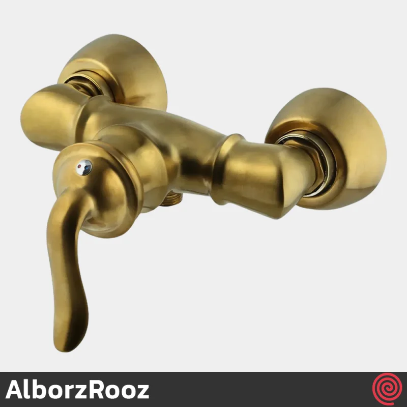 شیر توالت البرز روز مدل اسپیرال AlborzRooz Spiral | رنگ طلایی مات