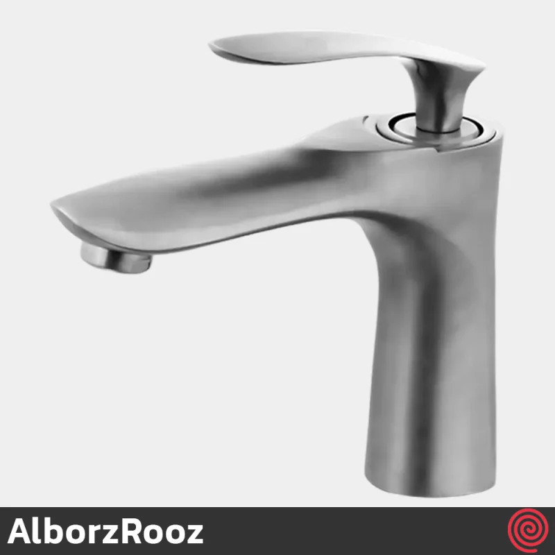 شیر روشویی البرز روز مدل کلودی AlborzRooz Cloudy | رنگ کروم مات