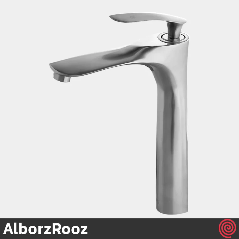شیر روشویی پایه بلند البرز روز مدل کلودی AlborzRooz Cloudy | رنگ کروم مات