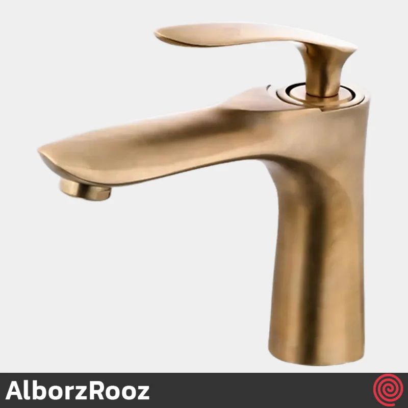 شیر روشویی البرز روز مدل کلودی AlborzRooz Cloudy | رنگ طلایی مات