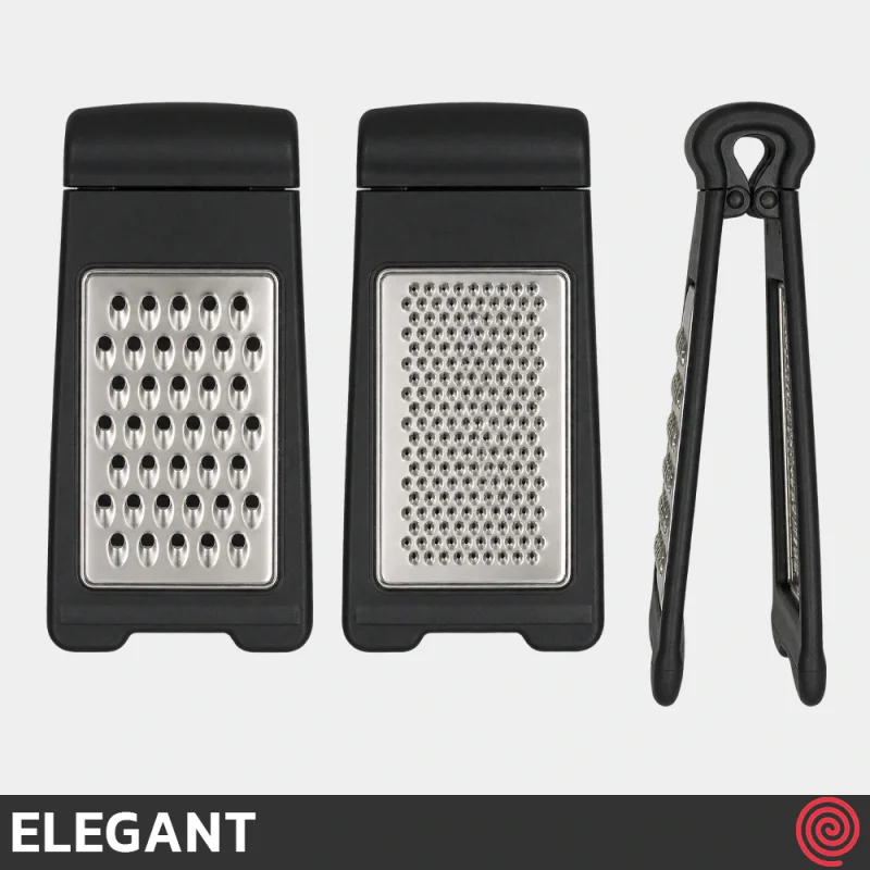 رنده آشپزخانه تاشو 2 طرفه الگانت مدل ELEGANT 418 | رنده ریز و درشت، دسته سیلیکونی