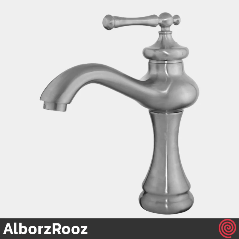 شیر روشویی البرز روز مدل علاءالدین AlborzRooz Aladdin | رنگ کروم مات