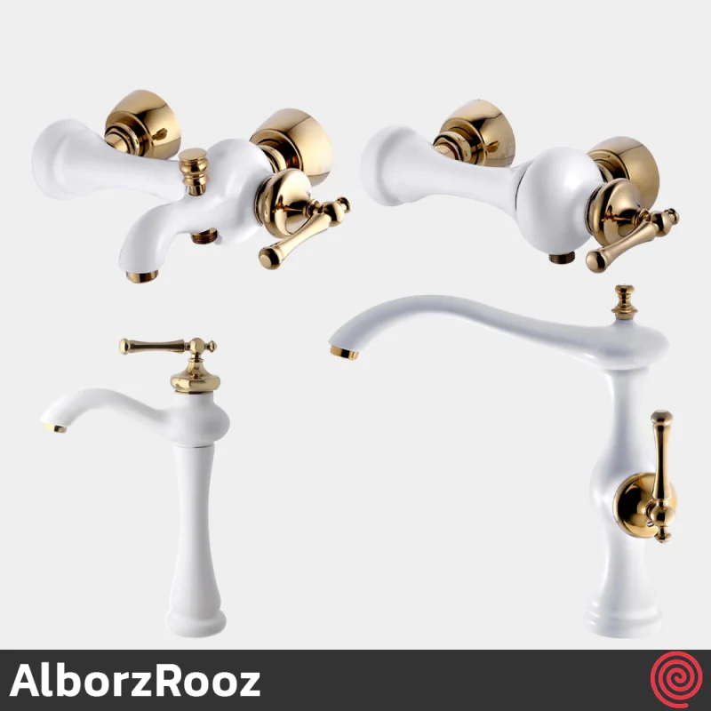 ست شیرآلات البرز روز مدل مجیک AlborzRooz Magic | رنگ سفید