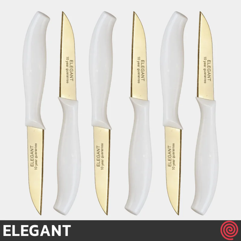 چاقو میوه خوری تیغه صاف الگانت مدل ELEGANT 164 | ست 6 تایی تیغه آلمانی