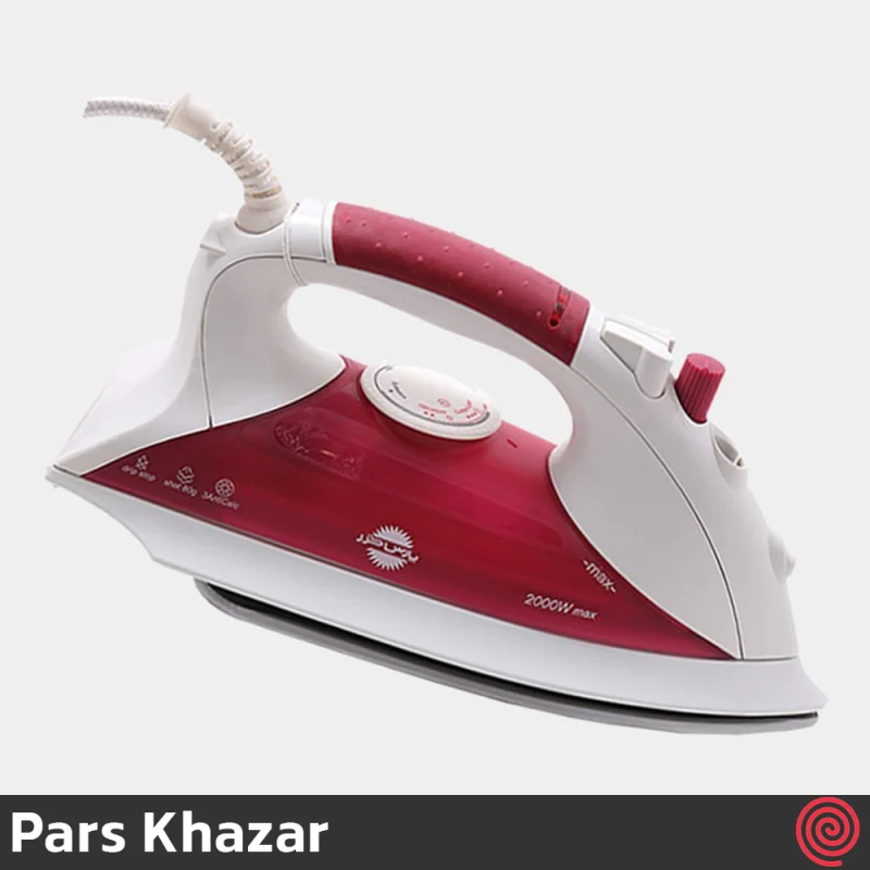 اتو بخار 2000 وات پارس خزر مدل Pars Khazar SI-DS501 | رنگ قرمز