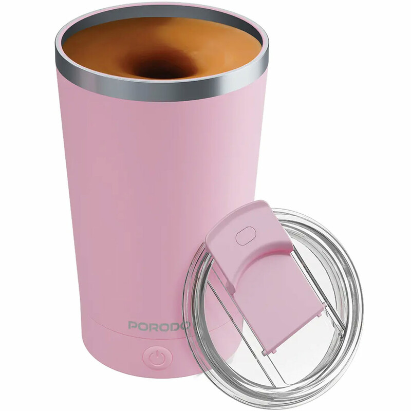 ماگ همزن دار شارژی پرودو مدل Porodo PDSSMHQ168BL | ظرفیت 400 میلی لیتر