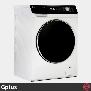 تصویر از نمای مایل به چپ ماشین لباسشویی 9 کیلوگرم جی پلاس مدل GWM-P954W