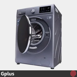 تصویر از نمای مایل به چپ ماشین لباسشویی 8 کیلوگرم جی پلاس مدل GWM-M822BS