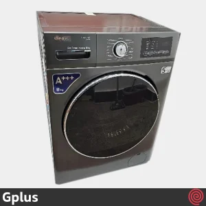تصویر از نمای مایل از بالا ماشین لباسشویی 8 کیلوگرم جی پلاس مدل GWM-M822T