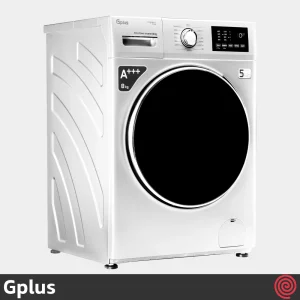 تصویر از نمای مایل چپ ماشین لباسشویی 8 کیلوگرم جی پلاس مدل GWM-M822T