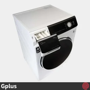 نمای بالا از ماشین لباسشویی جی پلاس 10.5 کیلویی با نمایشگر LED و دکمه‌های کنترلی