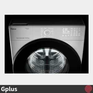 نمای روبرو ماشین لباسشویی جی پلاس 10.5 کیلوگرم مدل GWM-M104T با موتور دایرکت درایو