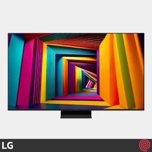 تلویزیون ال جی 75UT9100 با پایه نصب شده در حالت ساندبار