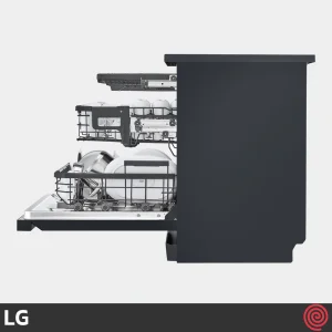 قابلیت تنظیم ارتفاع سبد ماشین ظرفشویی ال جی DFC287HMS رنگ مشکی مات
