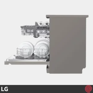 ماشین ظرفشویی ال جی DFB512FP رنگ نقره ای پلاتینیومی از نمای بغل