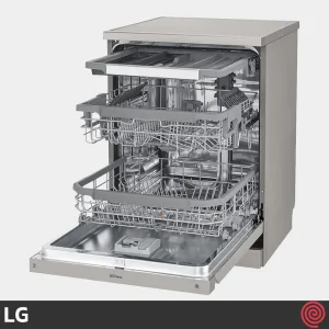 ماشین ظرفشویی ال جی DFB425FP رنگ نقره ای پلاتینیومی با 3 سبد