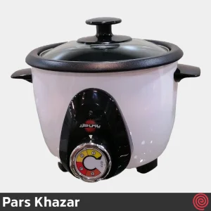 پلوپز 8 نفره پارس خزر مدل Pars Khazar RC-181TSW | گنجایش 1.8 لیتری - رنگ سفید