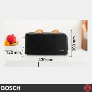 توستر نان تک اسلات بوش مدل Bosch TAT3A003 | رنگ مشکی و اسلات بلند