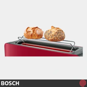 توستر نان تک اسلات بوش مدل Bosch TAT6A004 | رنگ قرمز و اسلات بلند