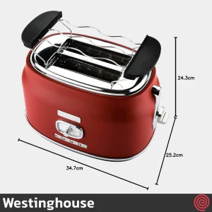 توستر نان 2 اسلایس وستینگ‌هاوس مدل Westinghouse WKTT857RD | اسلات کوچک