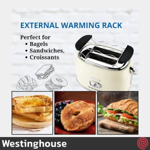 توستر نان 2 اسلایس وستینگ‌ هاوس مدل Westinghouse WKTT857WH | اسلات کوچک