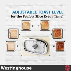 توستر نان 2 اسلایس وستینگ‌ هاوس مدل Westinghouse WKTT857WH | اسلات کوچک
