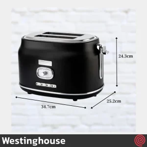 توستر نان 2 اسلایس وستینگ‌ هاوس مدل Westinghouse WKTTB857BK | اسلات کوچک