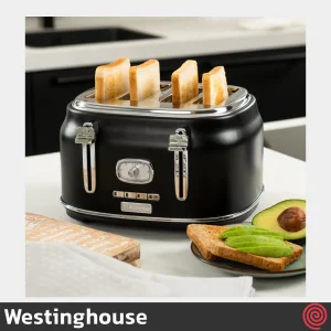 توستر نان 4 اسلایس وستینگهاوس مدل Westinghouse WKTTB809BK | اسلات کوچک